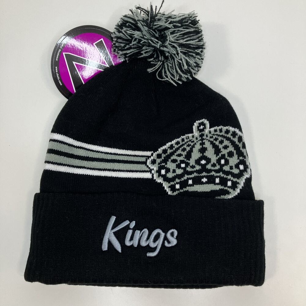 Los Angeles Kings NHL Officially Licensed Beanie Pom Winter Hat Zhats Black